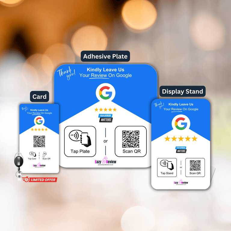 'Display' NFC Google Review Stand - 10.5 x 7cm
