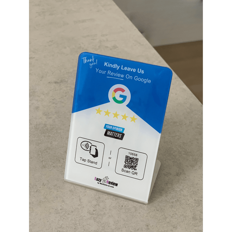 'Display' NFC Google Review Stand - 10.5 x 7cm